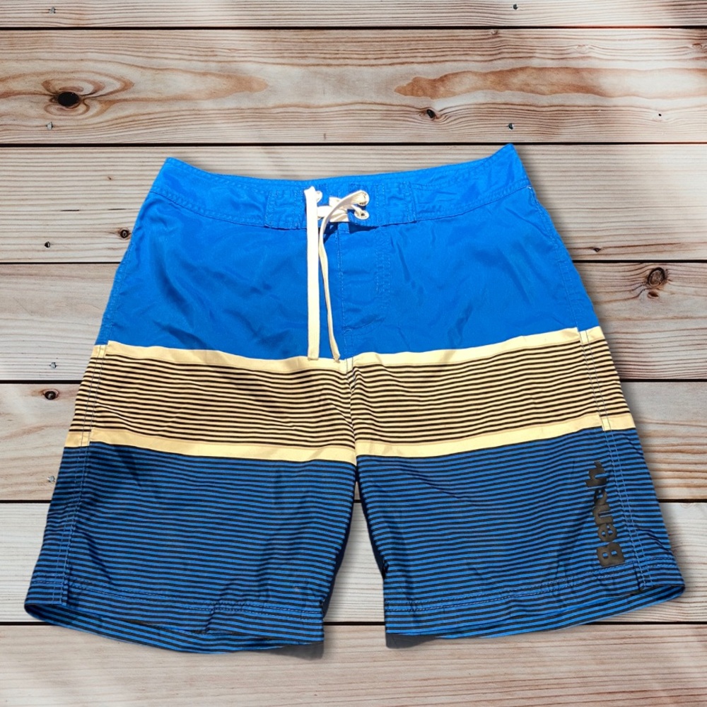 BENCH blue and white swim trunks